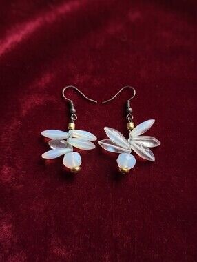 Vintage Handmade Earrings with Gold Sliver Tone